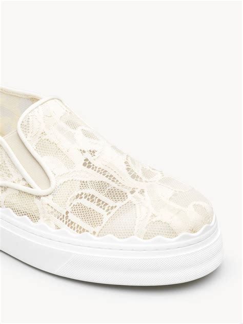 chloe lace sneakers|chloe slip on sneakers.